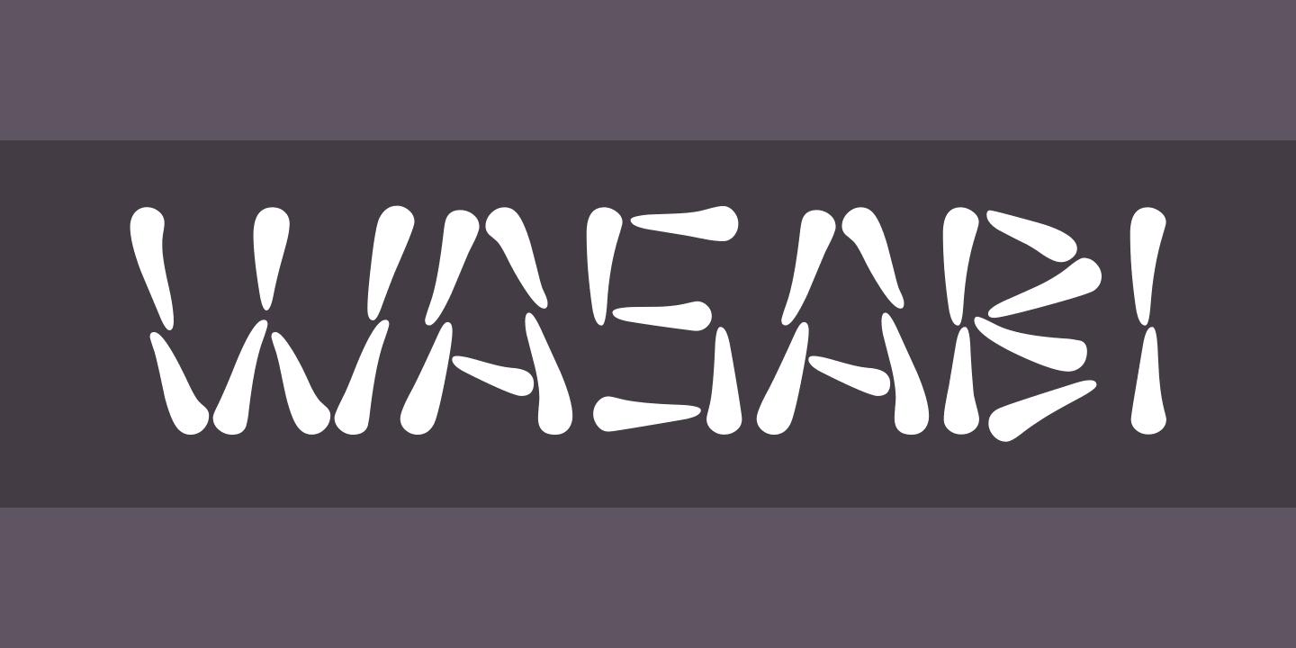 Ejemplo de fuente Wasabi Condensed Regular